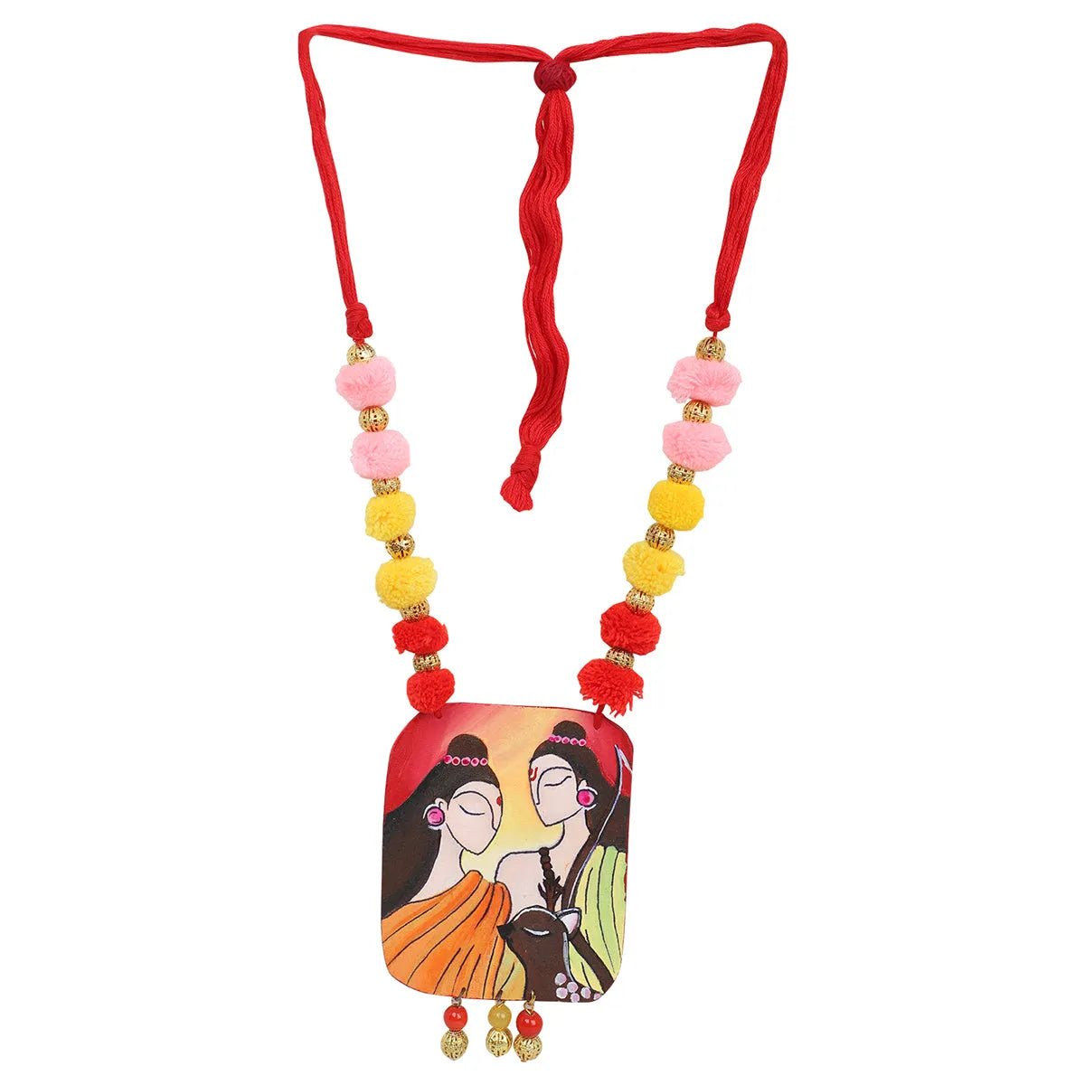 Maithili Ram Traditional Multi Color Hand Painted (Necklace) HP - NP - 099 - KHOJ.CITY