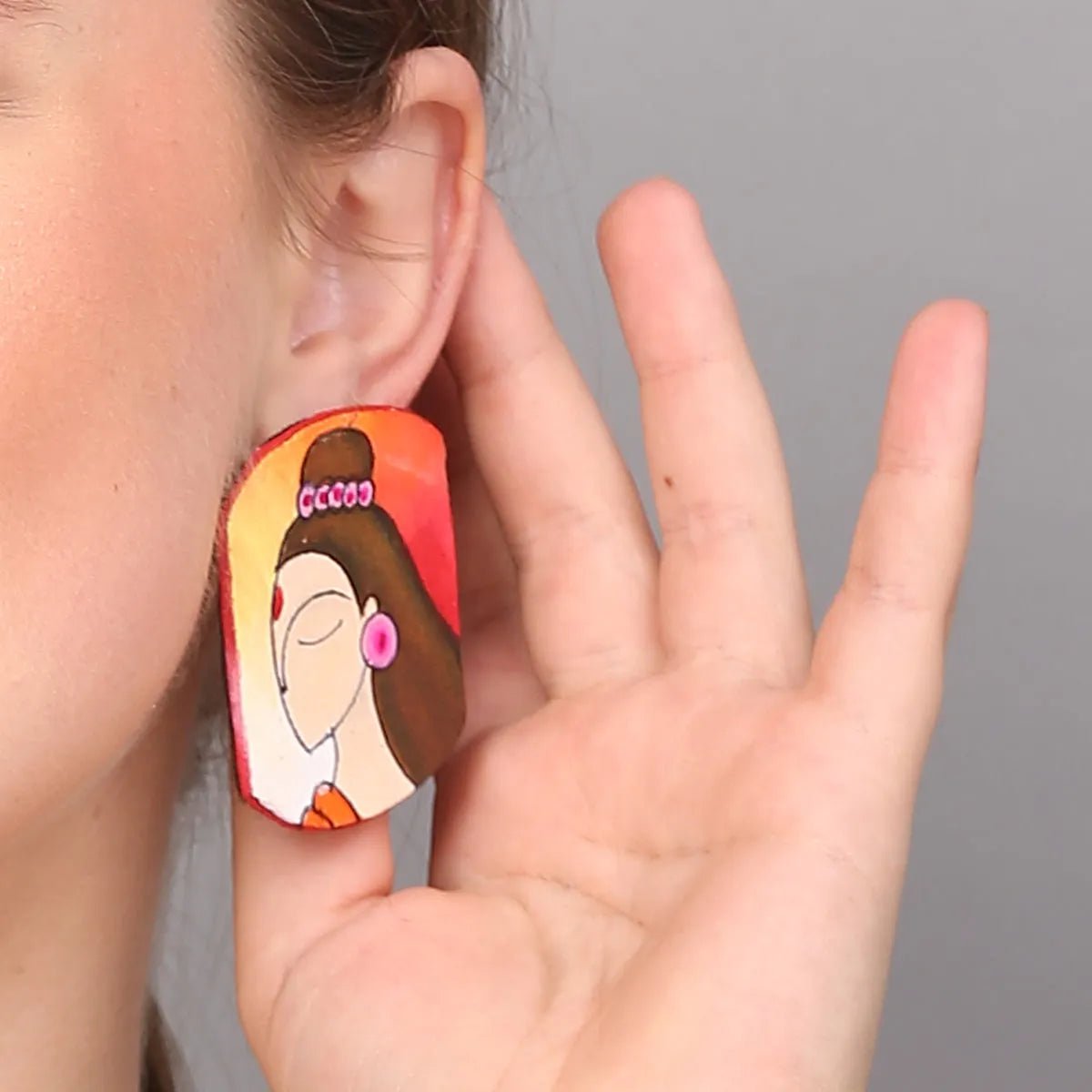 Maithili Ram Traditional Multi Color Handmade (Earrings) HP - ER - KHOJ.CITY