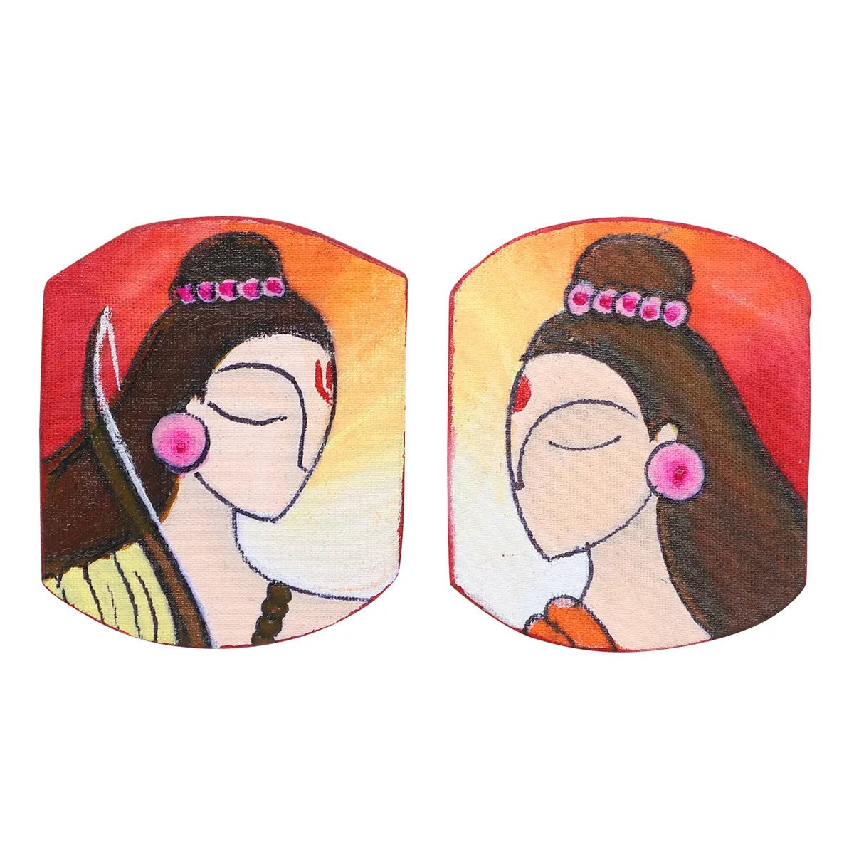 Maithili Ram Traditional Multi Color Handmade (Earrings) HP - ER - KHOJ.CITY