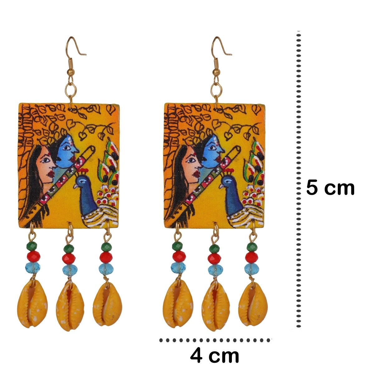 Mayuresh Brij Ke Kanha Traditional Multi Color Hand Painted (Necklace Set) HP - NP - 194 - KHOJ.CITY