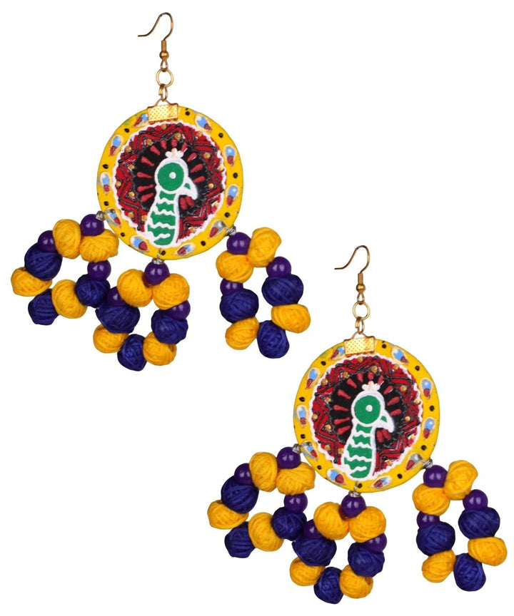 Mayuri Traditional Multi Color Hand Painted Drop (Earrings) HP-ER-101