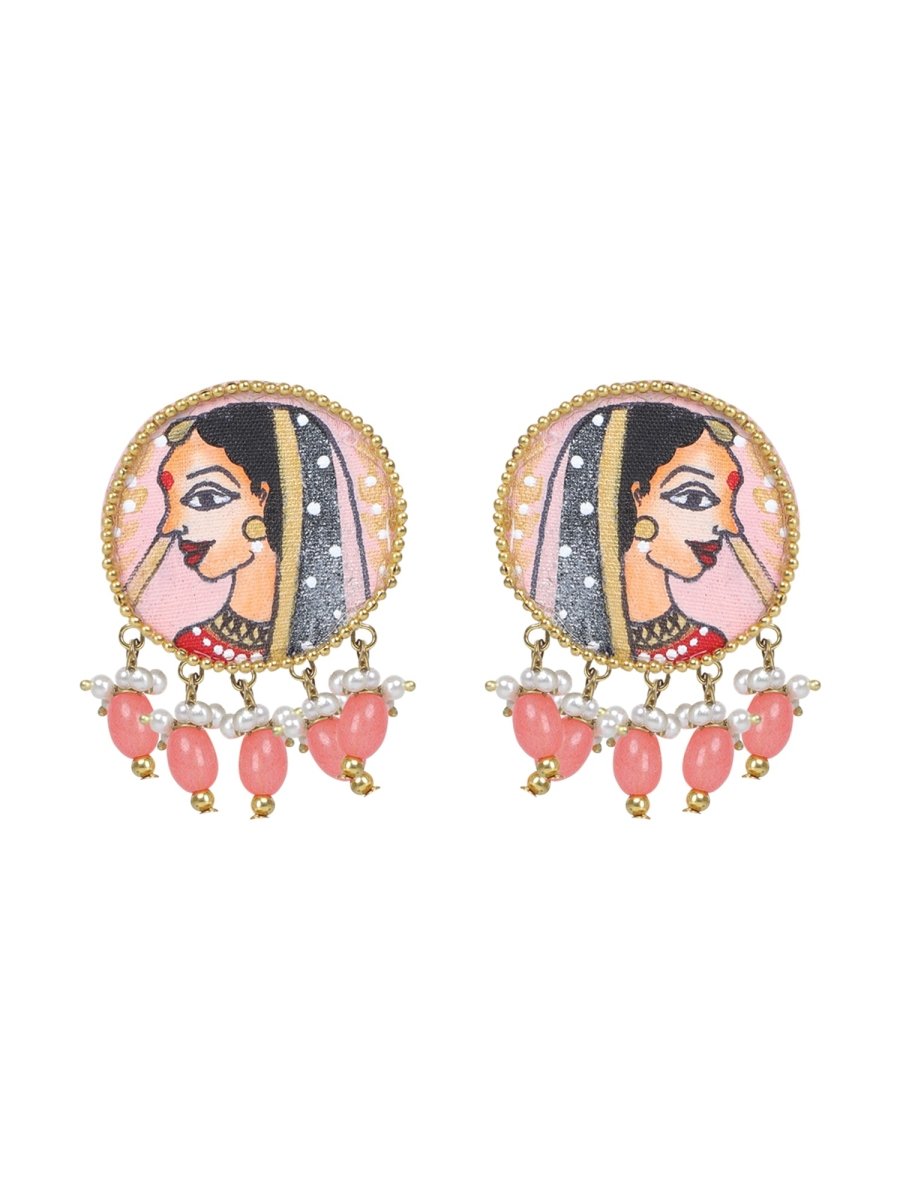 Mini Classic Multi Color Hand Painted Stud (Earrings) HP - ER - 106 - KHOJ.CITY