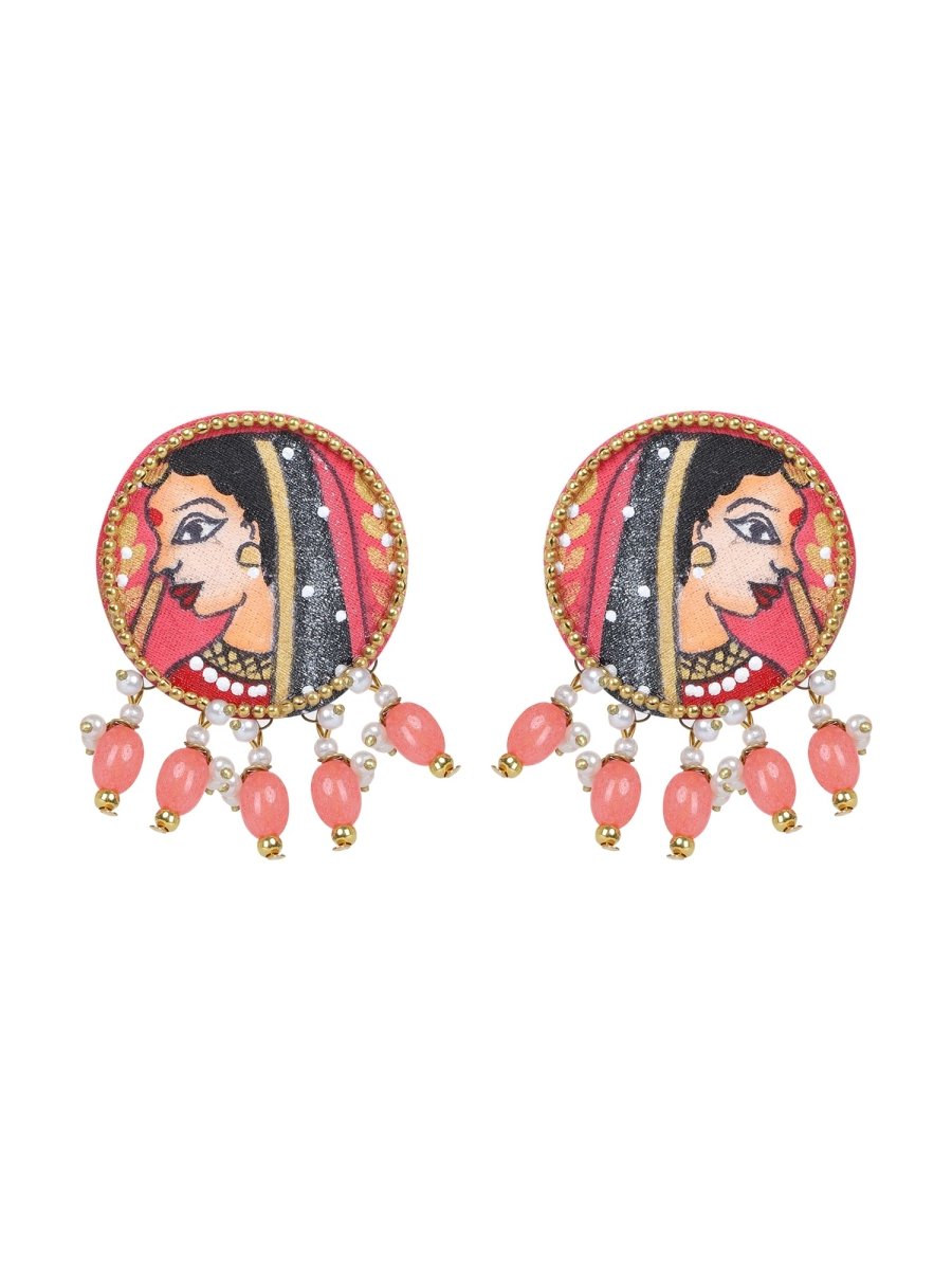Mini Classic Multi Color Hand Painted Stud (Earrings) HP - ER - 107 - KHOJ.CITY
