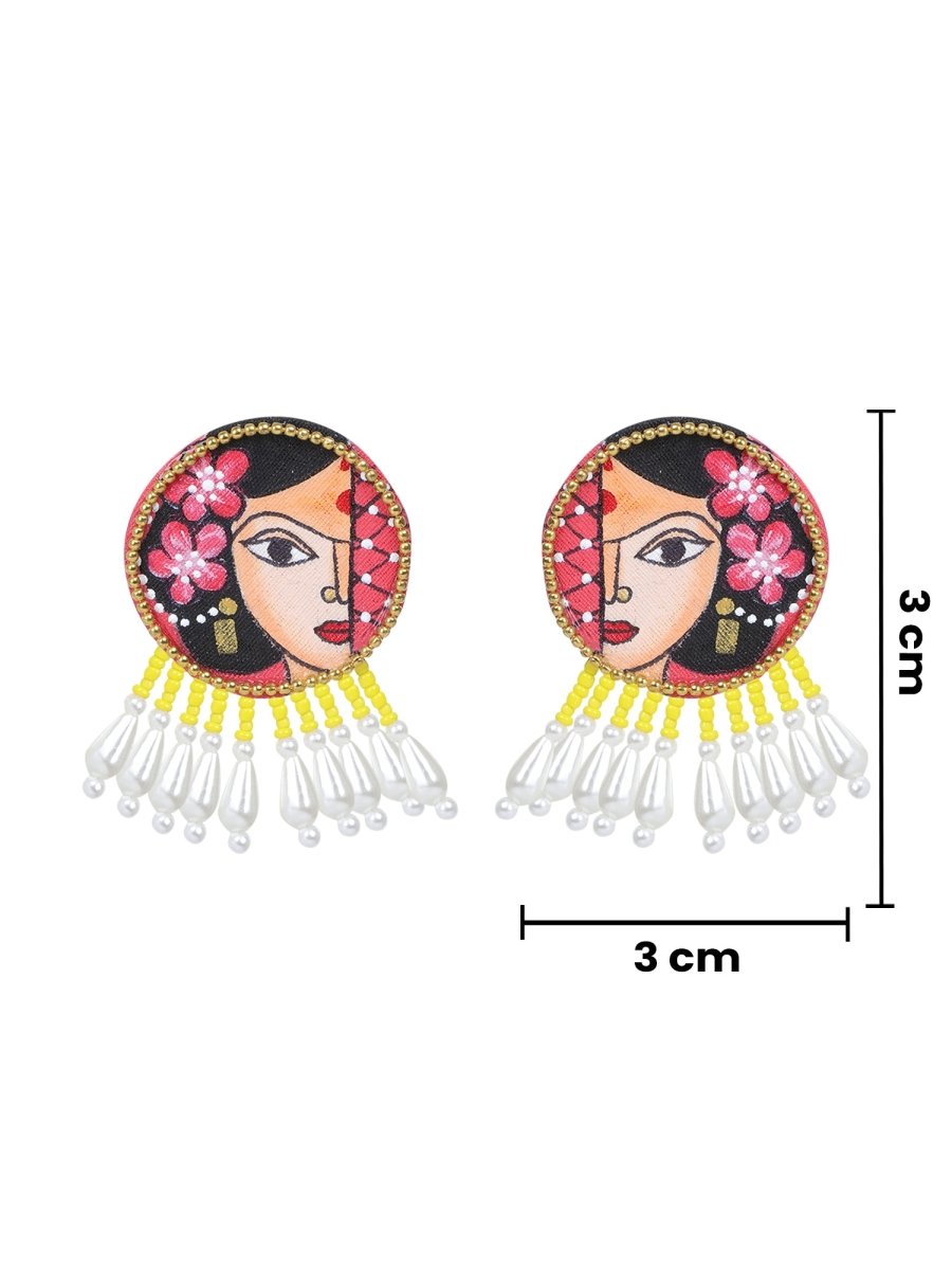 Mini Classic Multi Color Hand Painted Stud (Earrings) HP - ER - 113 - KHOJ.CITY