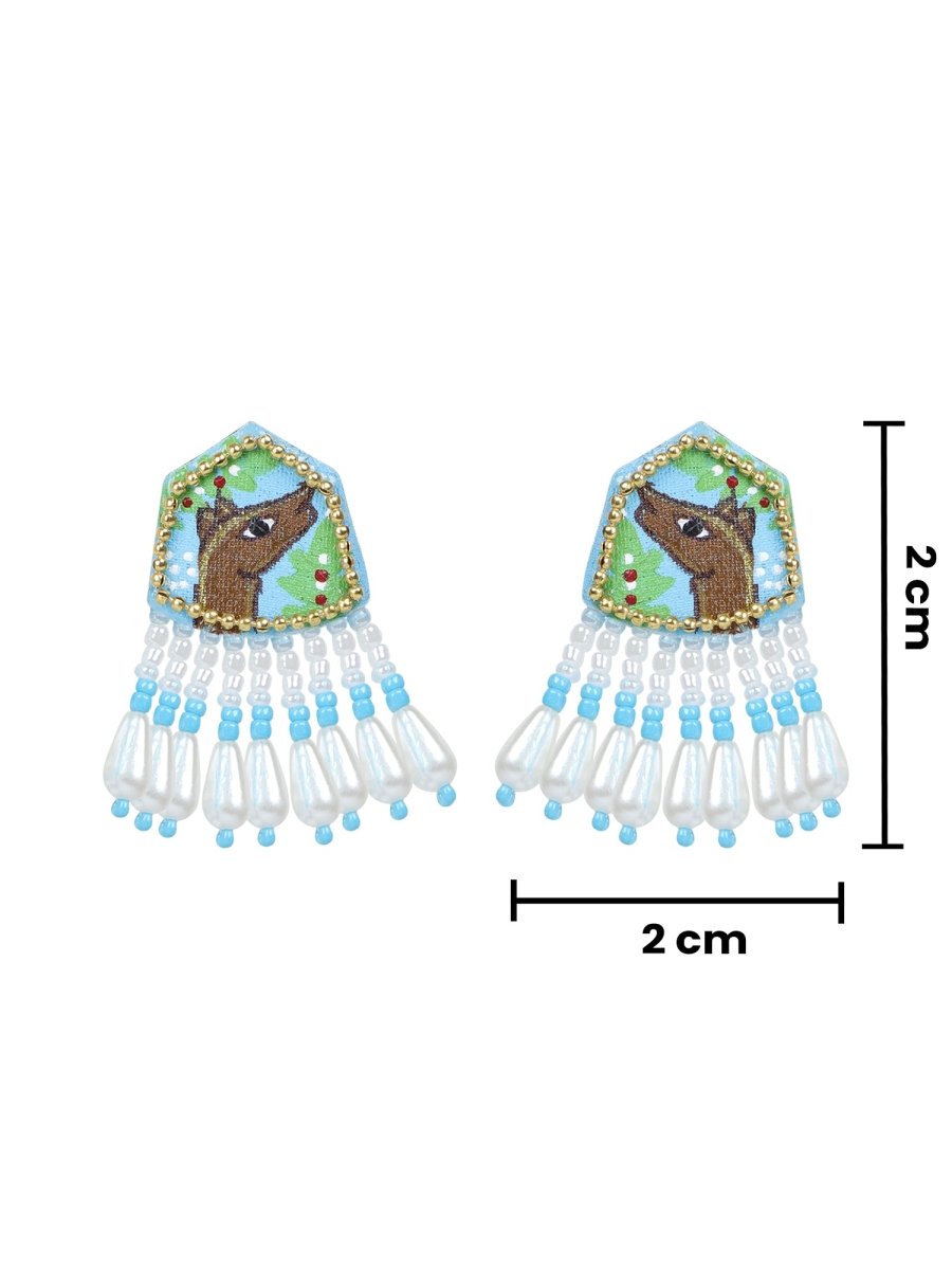 Mini Classic Multi Color Hand Painted Stud (Earrings) HP - ER - 127 - KHOJ.CITY