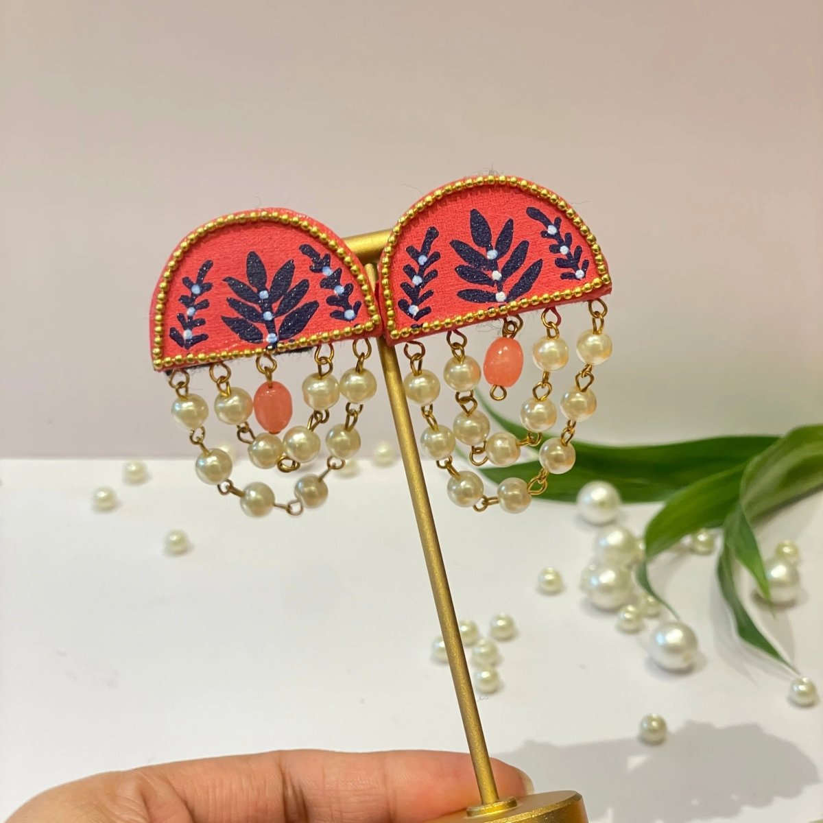 Mini Classic Multi Color Hand Painted Stud (Earrings) HP - ER - 130 - KHOJ.CITY