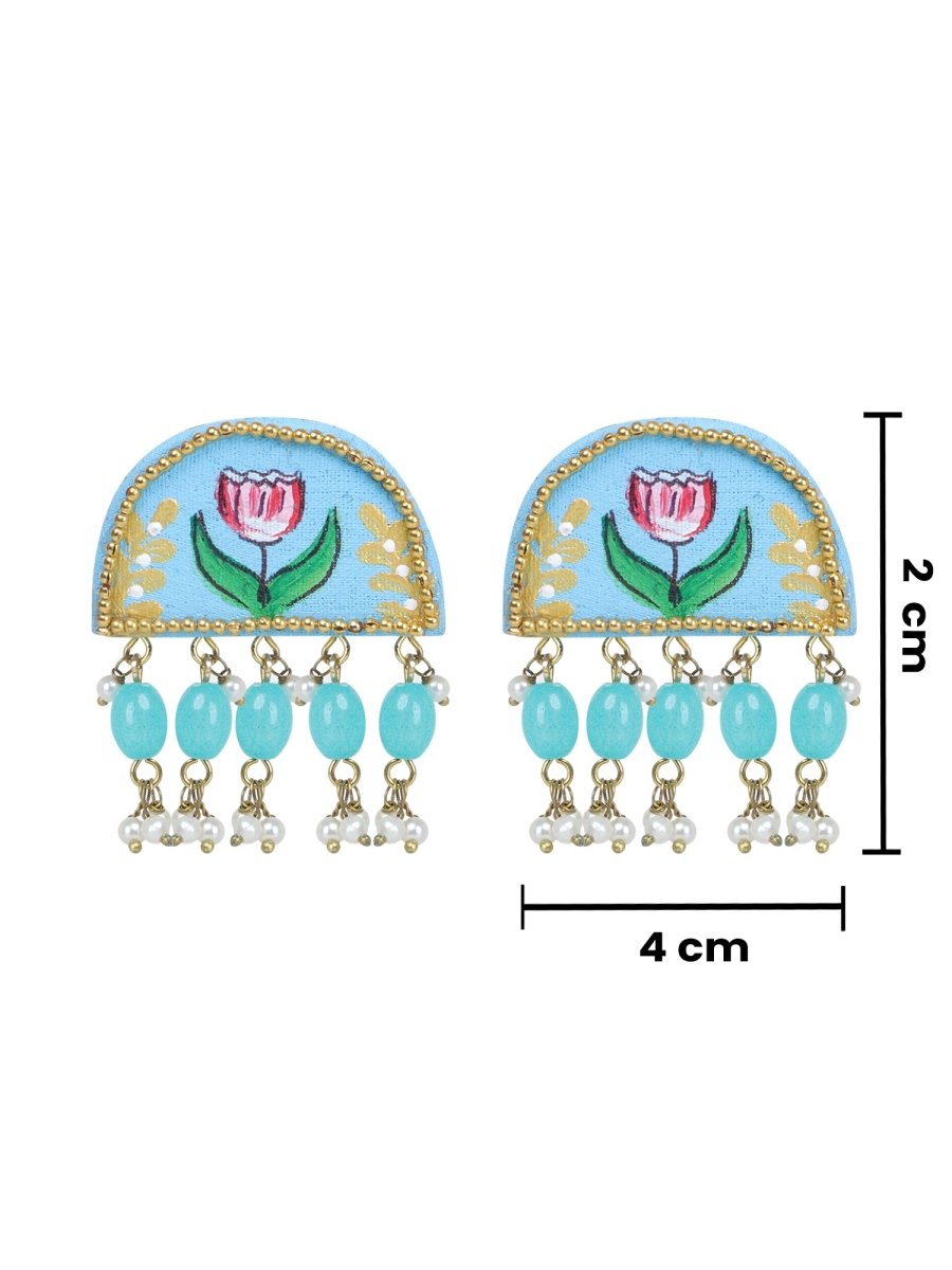 Mini Classic Multi Color Hand Painted Stud (Earrings) HP - ER - 133 - KHOJ.CITY