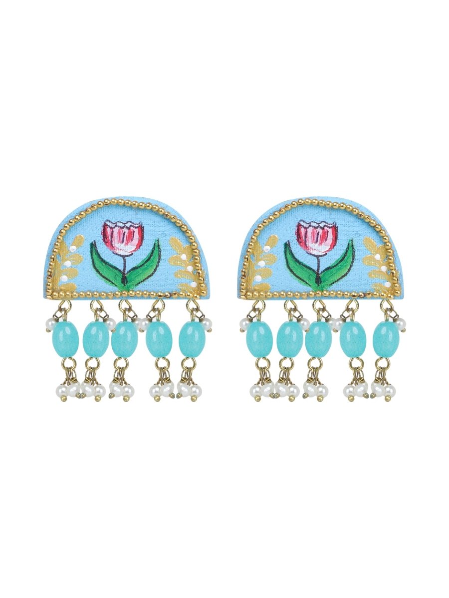 Mini Classic Multi Color Hand Painted Stud (Earrings) HP - ER - 133 - KHOJ.CITY