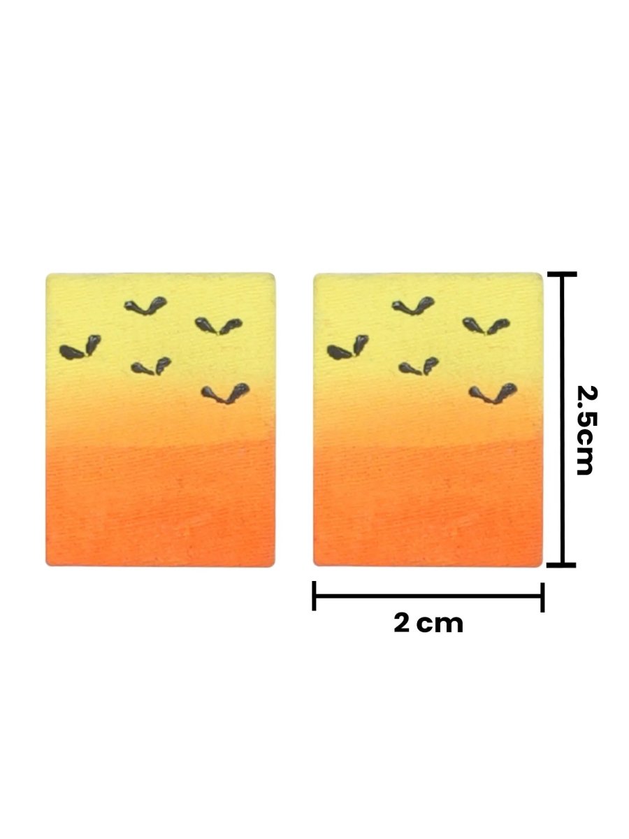 Mini Classic Multi Color Hand Painted Stud (Earrings) HP - ER - 214 - KHOJ.CITY