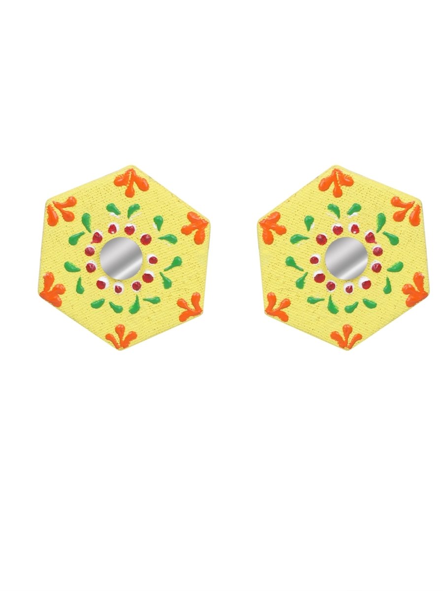 Mini Classic Multi Color Hand Painted Stud (Earrings) HP - ER - 217 - KHOJ.CITY