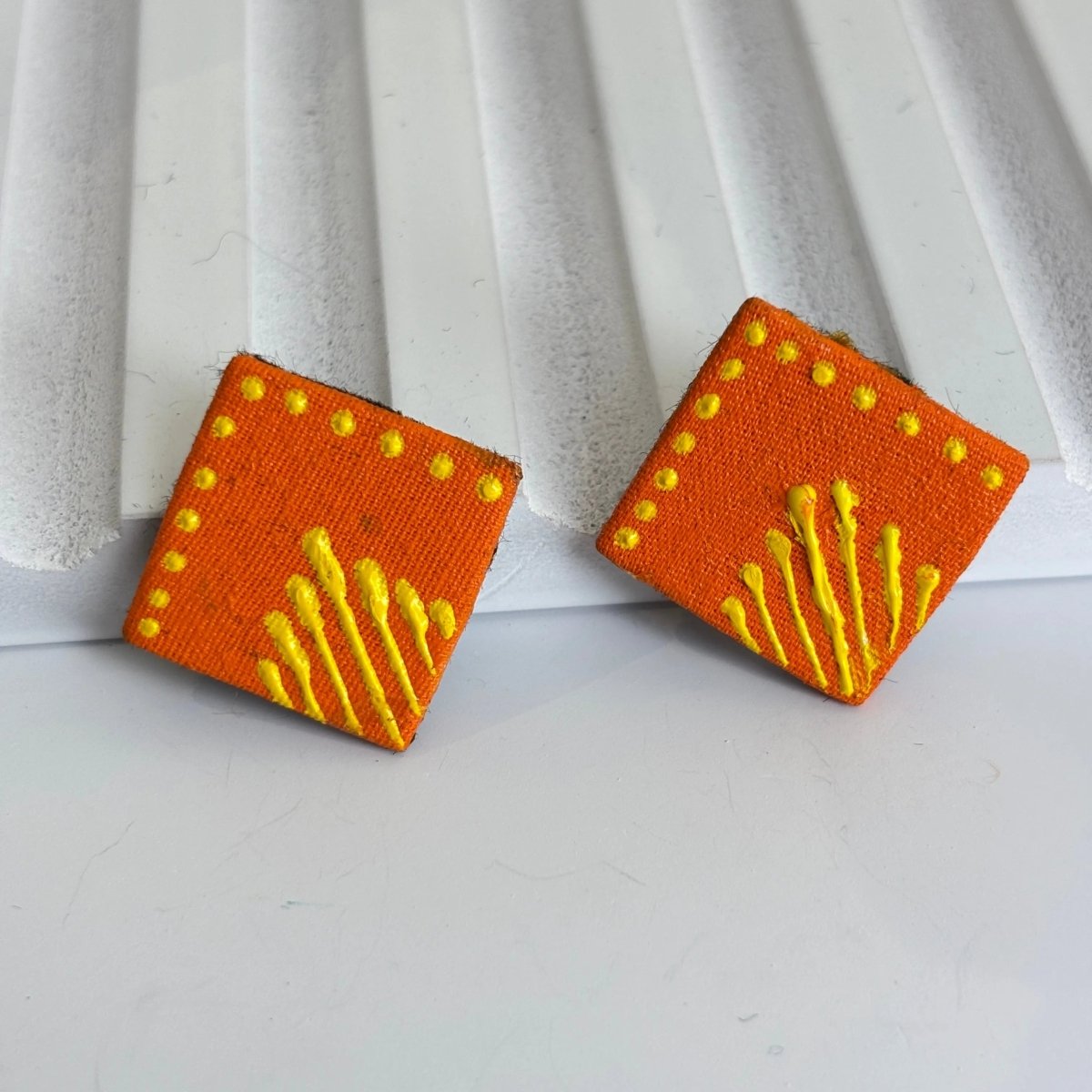 Mini Classic Multi Color Hand Painted Stud (Earrings) HP - ER - 218 - KHOJ.CITY