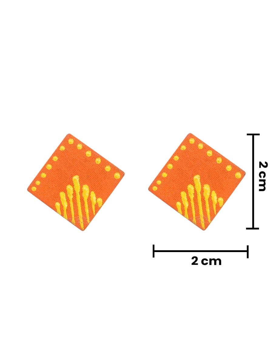 Mini Classic Multi Color Hand Painted Stud (Earrings) HP - ER - 218 - KHOJ.CITY