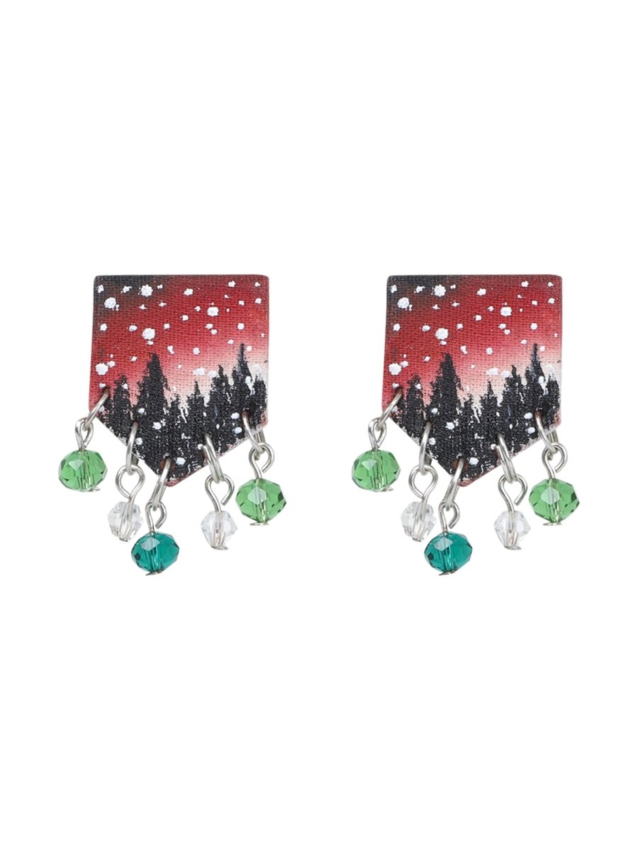 Mini Classic Multi Color Hand Painted Stud (Earrings) HP - ER - 223 - KHOJ.CITY