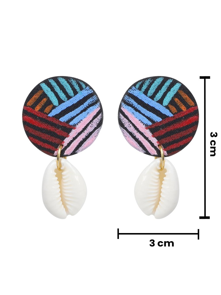 Mini Classic Multi Color Hand Painted Stud (Earrings) HP - ER - 225 - KHOJ.CITY