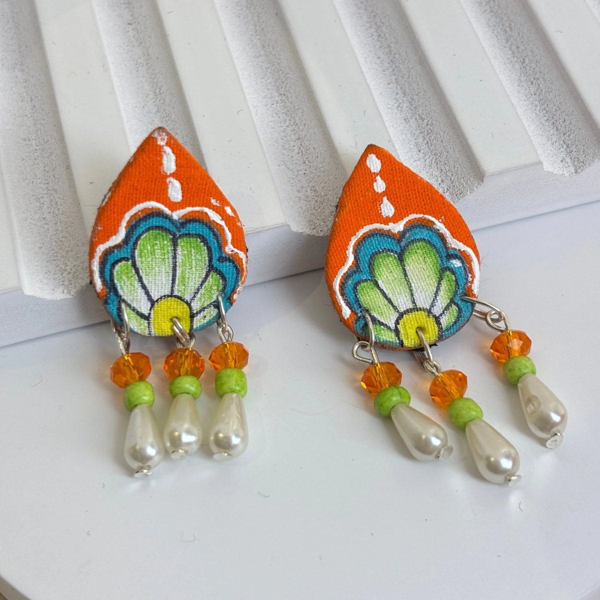 Mini Classic Multi Color Hand Painted Stud (Earrings) HP - ER - 227 - KHOJ.CITY