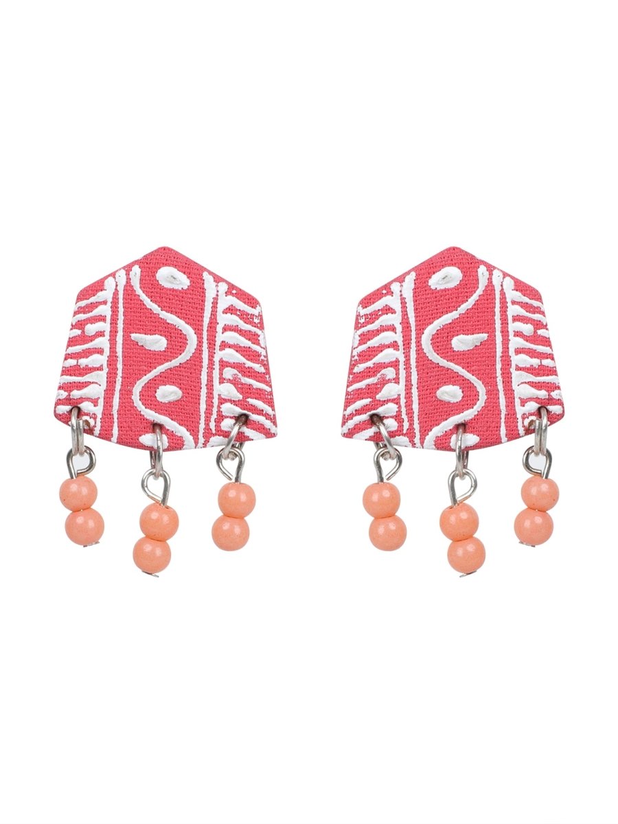 Mini Classic Multi Color Hand Painted Stud (Earrings) HP - ER - 229 - KHOJ.CITY