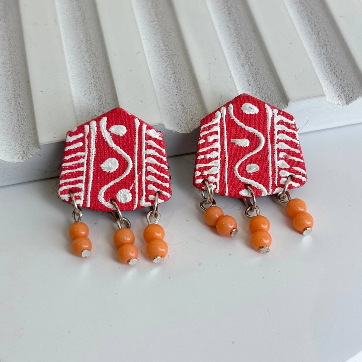 Mini Classic Multi Color Hand Painted Stud (Earrings) HP - ER - 229 - KHOJ.CITY