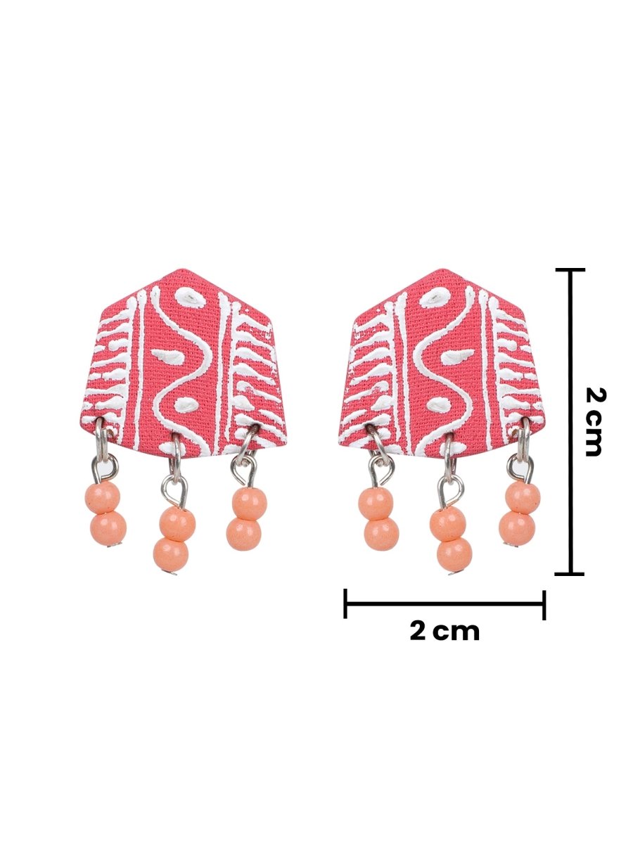 Mini Classic Multi Color Hand Painted Stud (Earrings) HP - ER - 229 - KHOJ.CITY