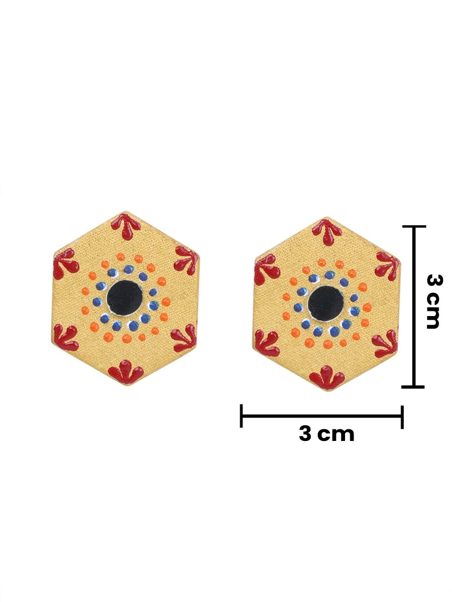 Mini Classic Multi Color Hand Painted Stud (Earrings) HP - ER - 230 - KHOJ.CITY