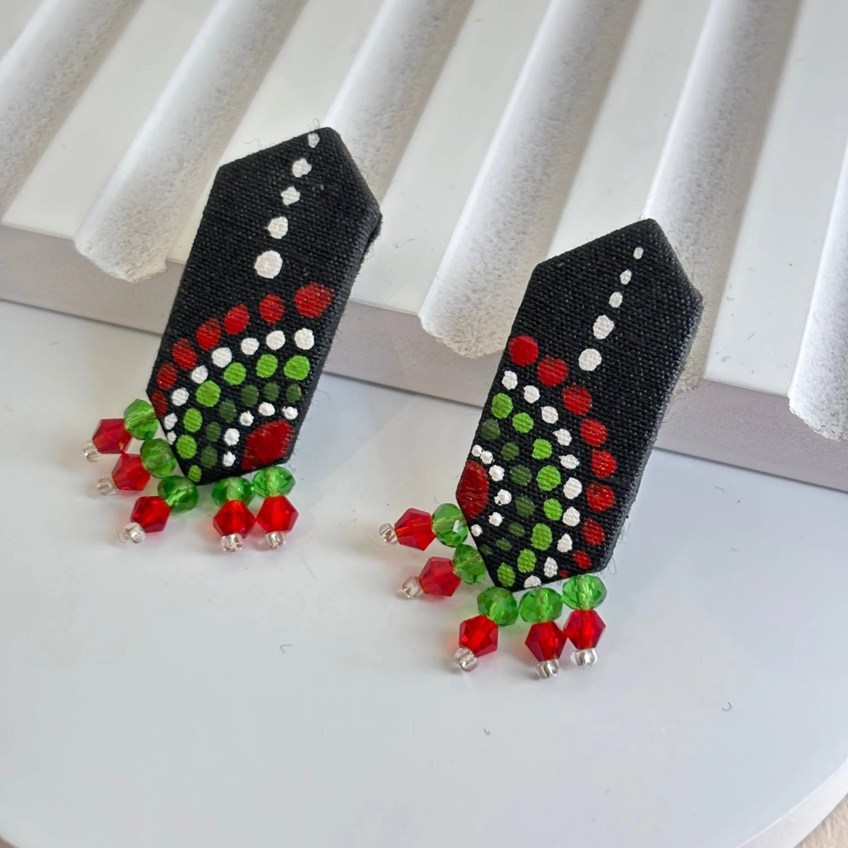 Mini Classic Multi Color Hand Painted Stud (Earrings) HP - ER - 237 - KHOJ.CITY