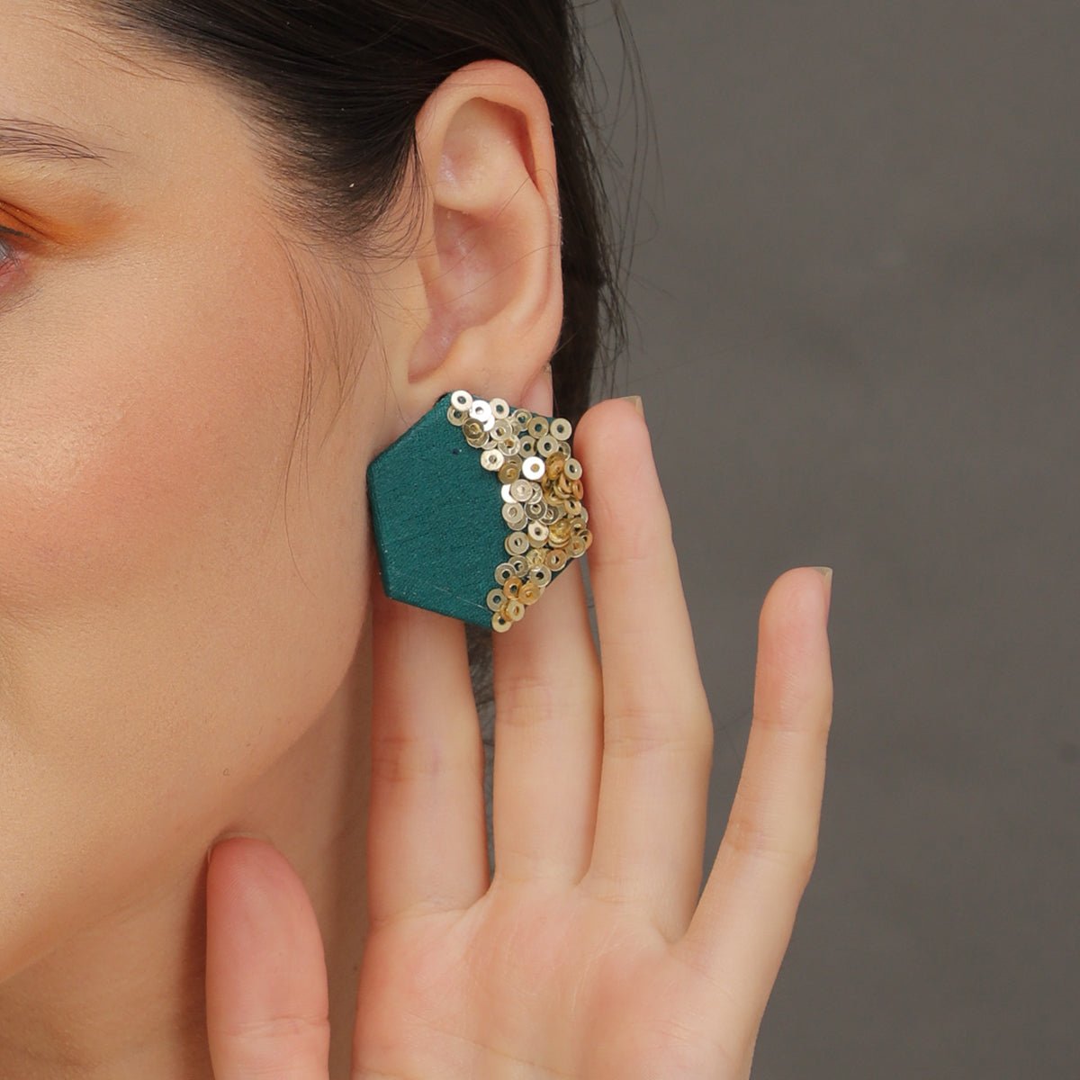 Mini Classic Multi Color Hand Painted Stud (Earrings) HP - ER - 238 - KHOJ.CITY