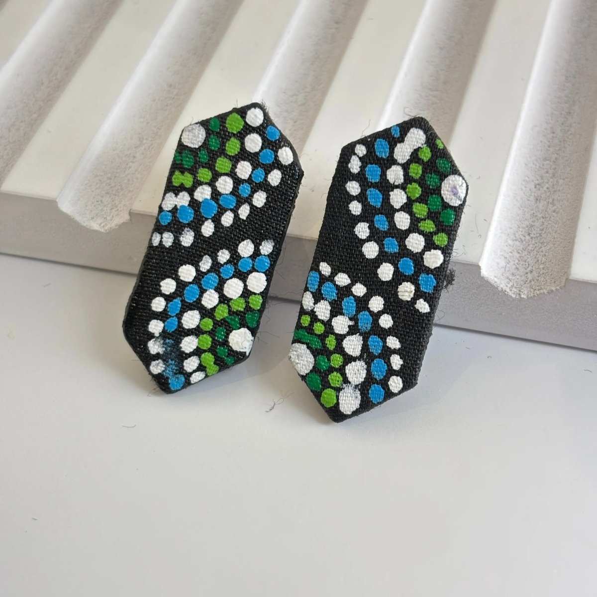 Mini Classic Multi Color Hand Painted Stud (Earrings) HP - ER - 240 - KHOJ.CITY