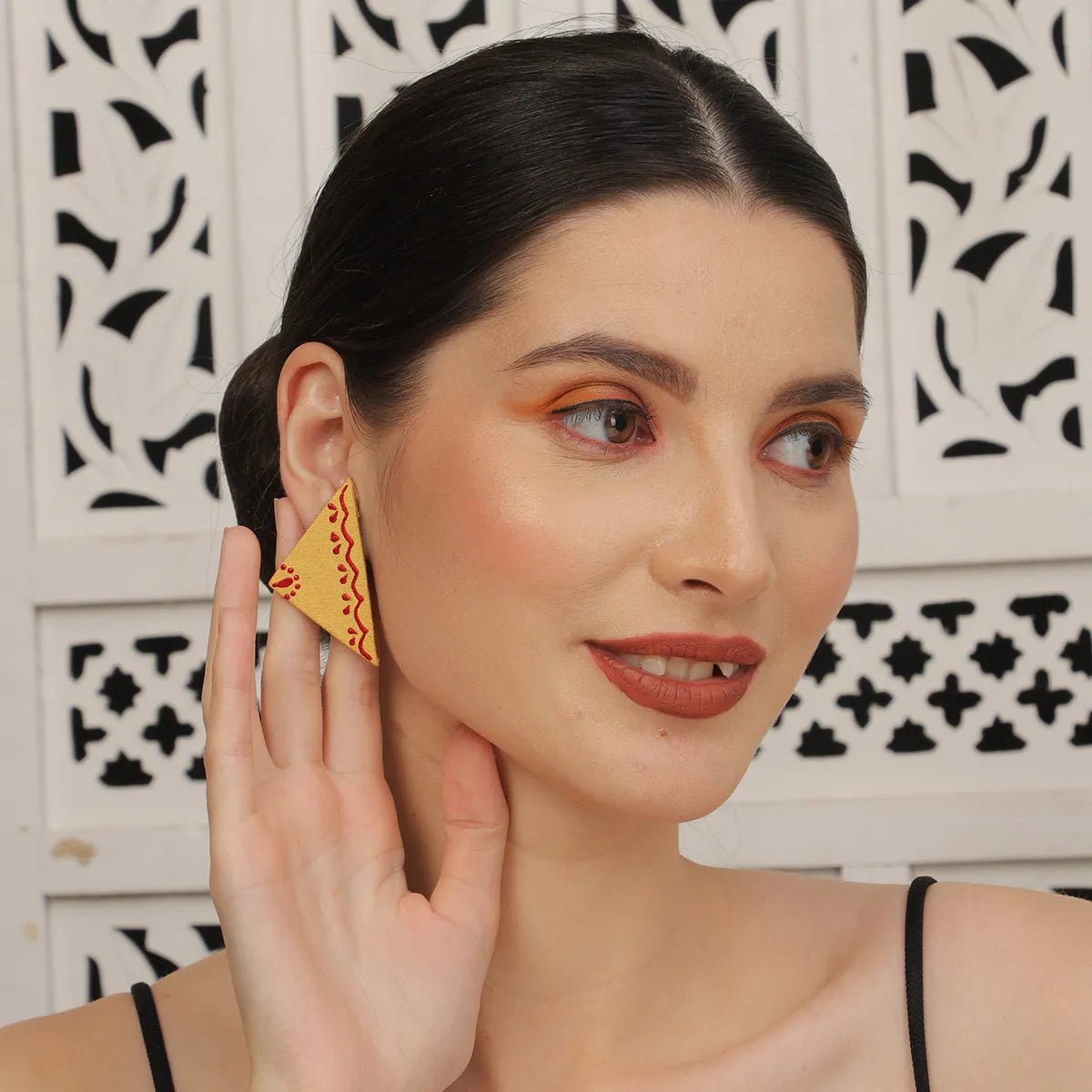 Mini Classic Multi Color Hand Painted Stud (Earrings) HP - ER - 241 - KHOJ.CITY