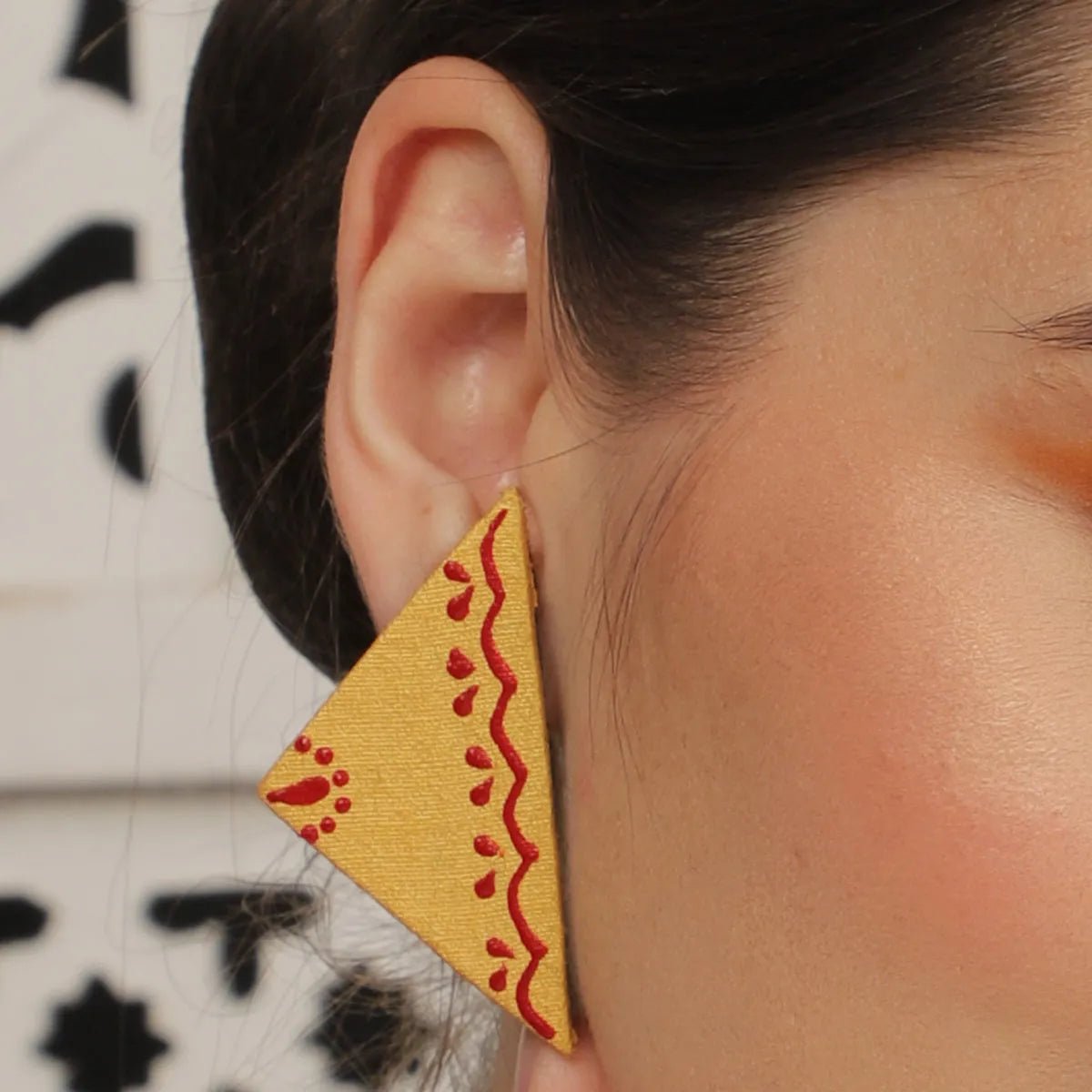 Mini Classic Multi Color Hand Painted Stud (Earrings) HP - ER - 241 - KHOJ.CITY