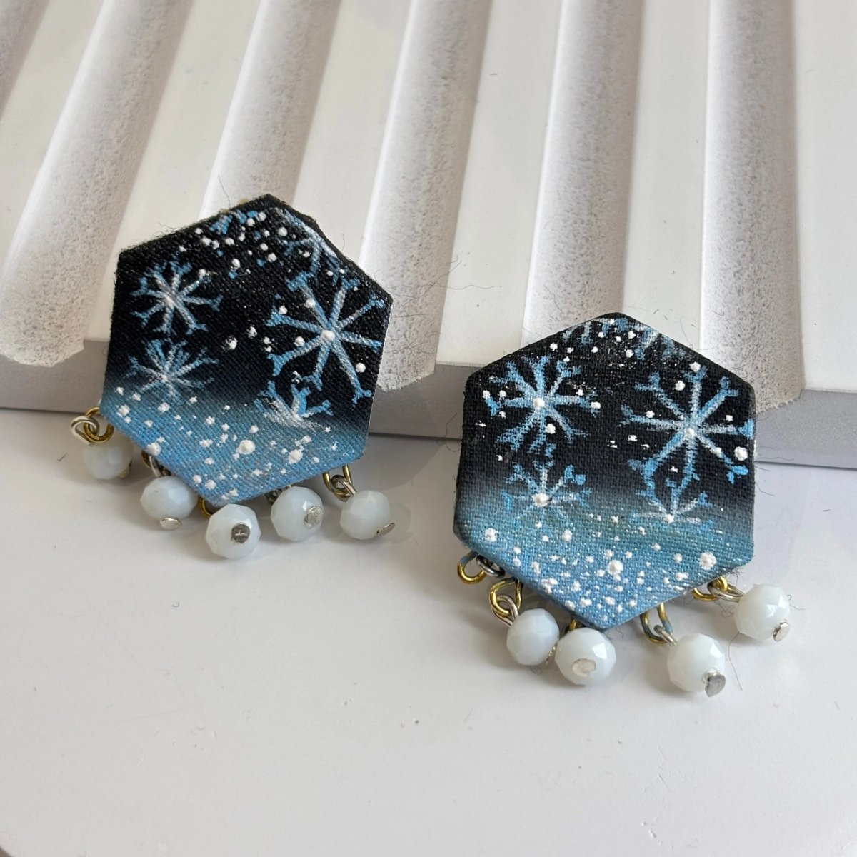 Mini Classic Multi Color Hand Painted Stud (Earrings) HP - ER - 242 - KHOJ.CITY