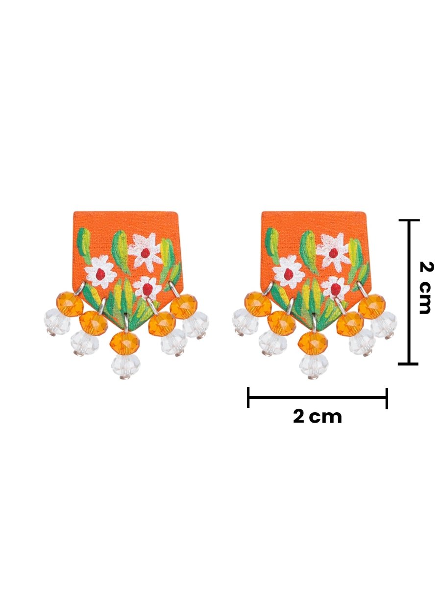 Mini Classic Multi Color Hand Painted Stud (Earrings) HP - ER - 243 - KHOJ.CITY