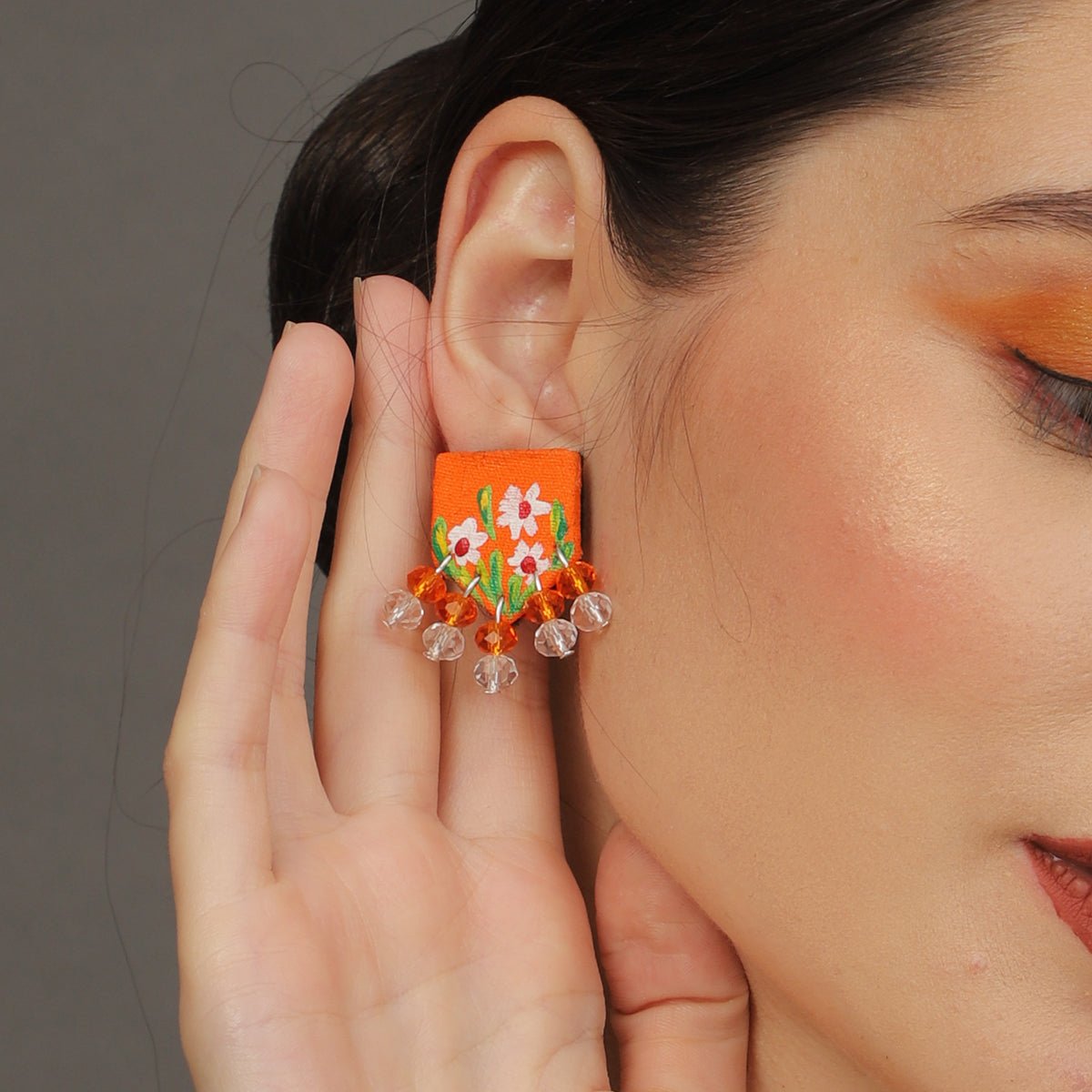 Mini Classic Multi Color Hand Painted Stud (Earrings) HP - ER - 243 - KHOJ.CITY
