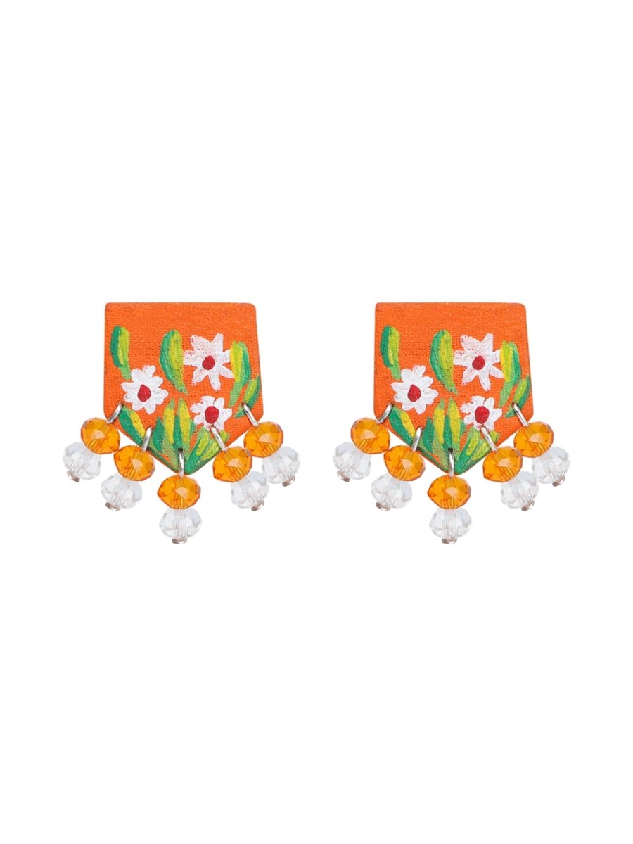 Mini Classic Multi Color Hand Painted Stud (Earrings) HP - ER - 243 - KHOJ.CITY