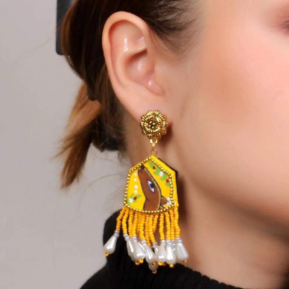 Mithila Haldi Classic Hand Painted (Necklace Set) HP - NP - 195 - KHOJ.CITY