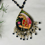 Mithila Handpainted Black (Necklace) - KHOJ.CITY