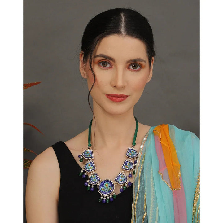 Mor Classic Blue Hand Painted (Choker) HP-NP-