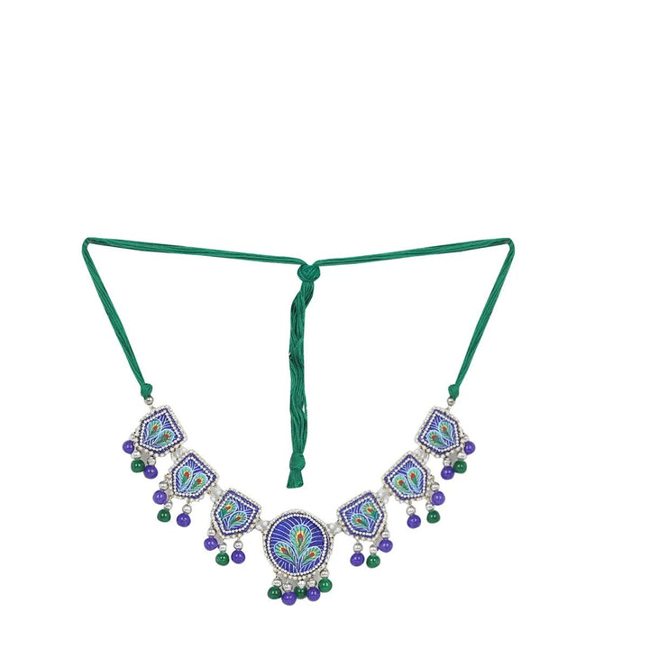 Mor Classic Blue Hand Painted (Choker) HP-NP-