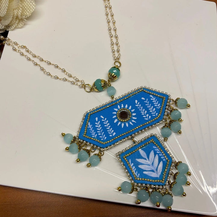 Nalini Blue Hand Painted (Necklace) HP-NP-070