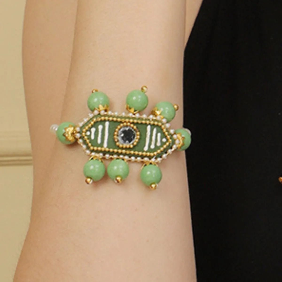 Nalini Green Classic Hand Painted (Bracelet) HP - BR - KHOJ.CITY