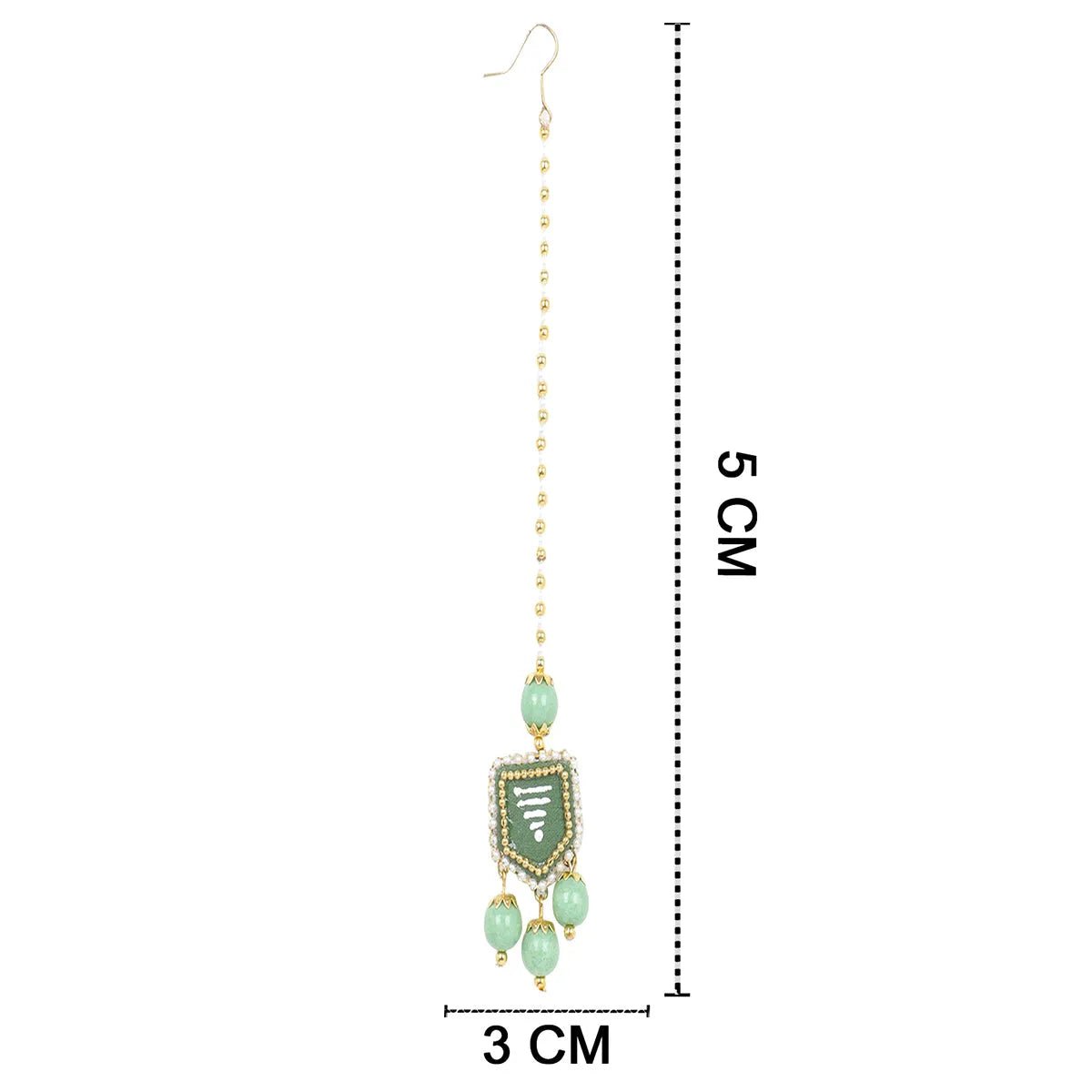 Nalini Green Classic Hand Painted Bridal Jewelry (Shaadi Set) - KHOJ.CITY