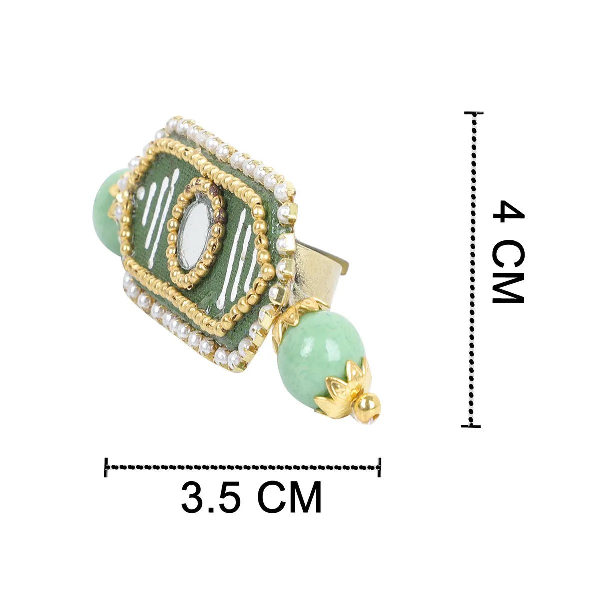 Nalini Green Classic Hand Painted (Ring) HP - RG - KHOJ.CITY