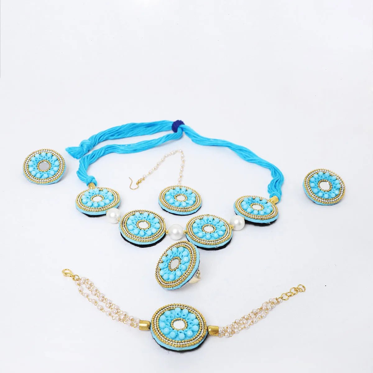 Navy Classic Multi Color Handmade (Shaadi Set) - 221 - KHOJ.CITY