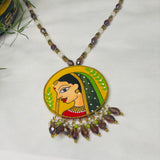 Nayana Handpainted Haldi Yellow (Necklace) - KHOJ.CITY