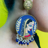 Nayana Handpainted Purple (Earrings) - KHOJ.CITY