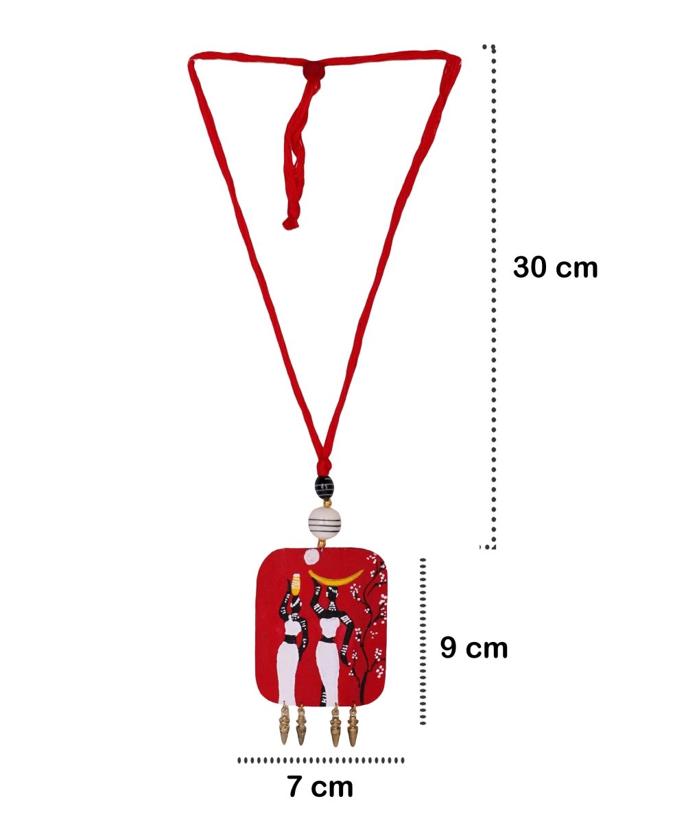 Night Walk Classic Multi Color Hand Painted (Necklace Set) HP - NP - 129 - KHOJ.CITY