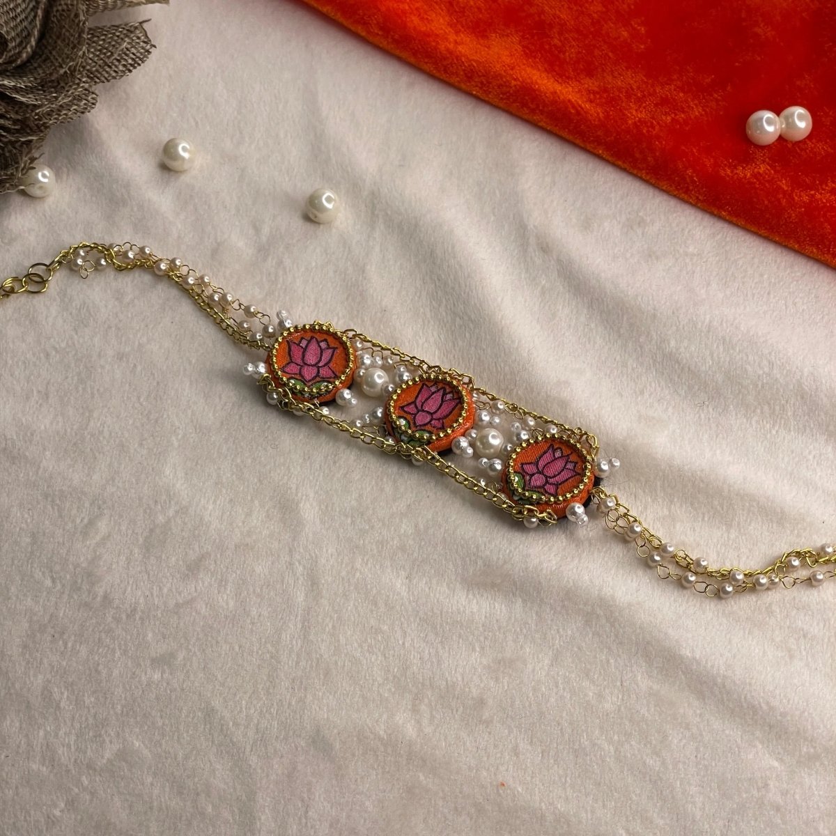 Ochre Classic Orange Hand Painted (Bracelet) HP - BR - 023 - KHOJ.CITY