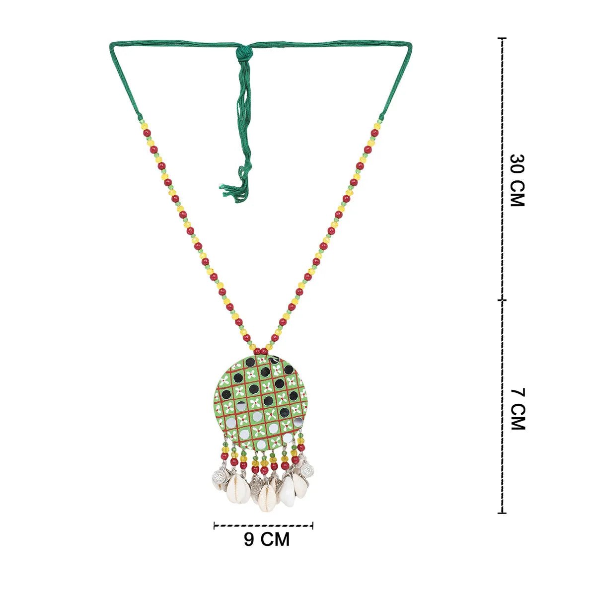 Olive Classic Multi Color Hand Painted (Necklace) HP - NP - 124 - KHOJ.CITY