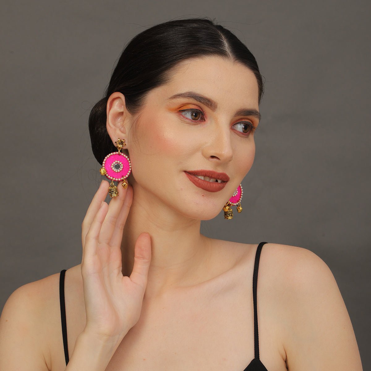 Oxidised Charms Multi Color Handmade Drop (Earrings) HM - ER - 033 - KHOJ.CITY