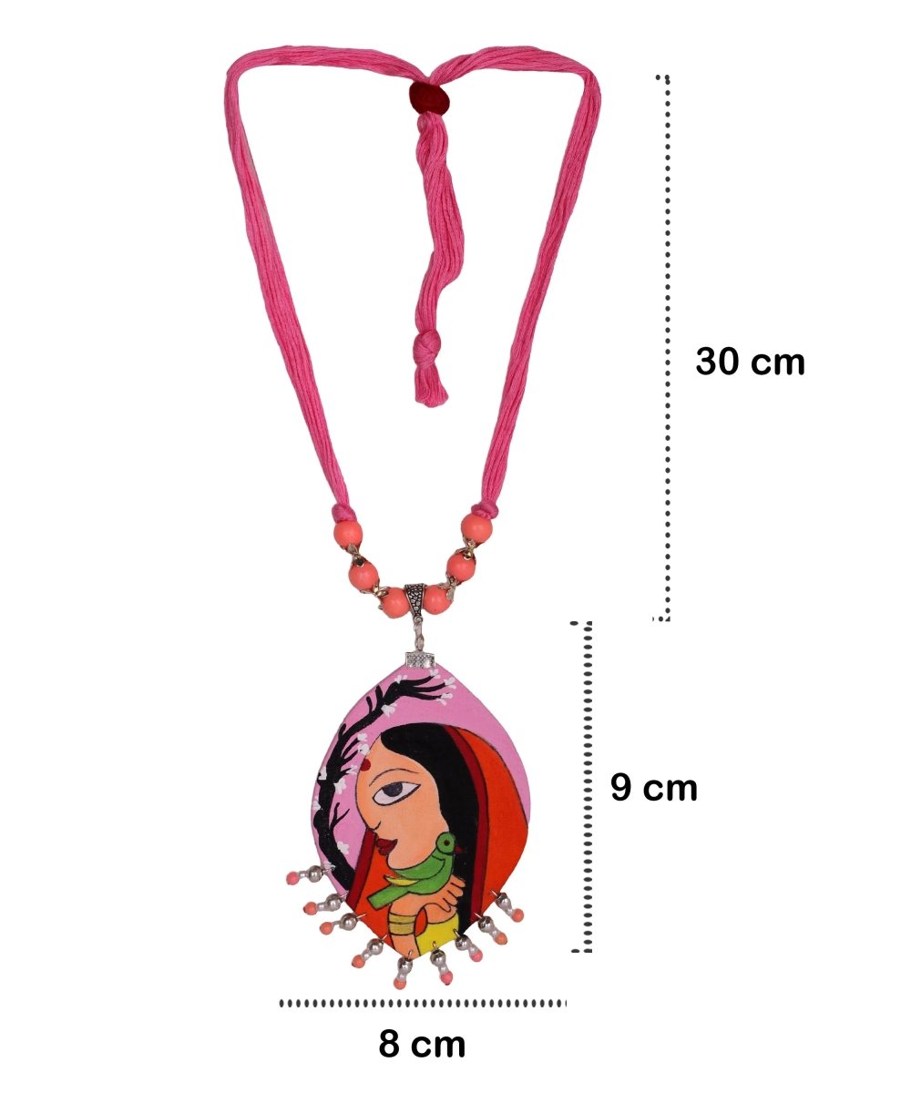 Paloma Classic Multi Color Hand Painted (Necklace) HP - NP - 082 - KHOJ.CITY