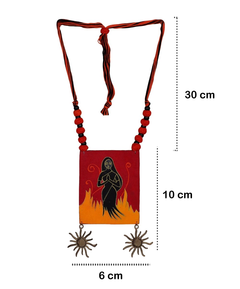 Panchali Classic Multi Color Hand Painted (Necklace) HP - NP - 083 - KHOJ.CITY