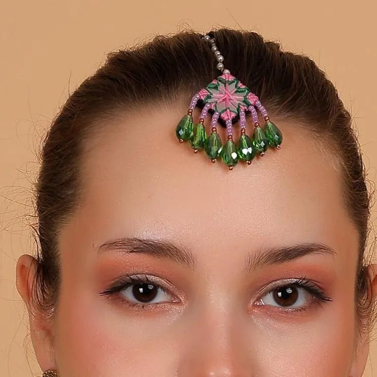 Patalah Mirror Classic Multi Color Handmade Bridal Jewelry (Shaadi Set) - 004 - KHOJ.CITY